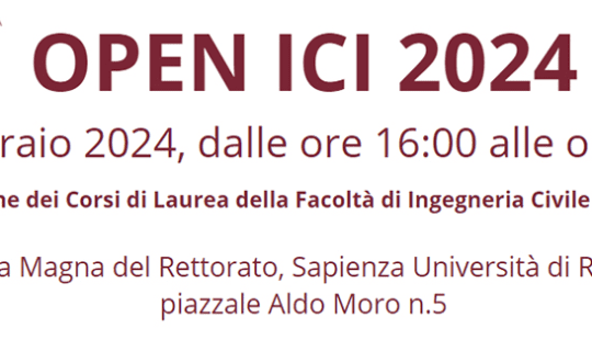 La Sapienza - Open day Facoltà Ingegneria Civile ed Industriale
