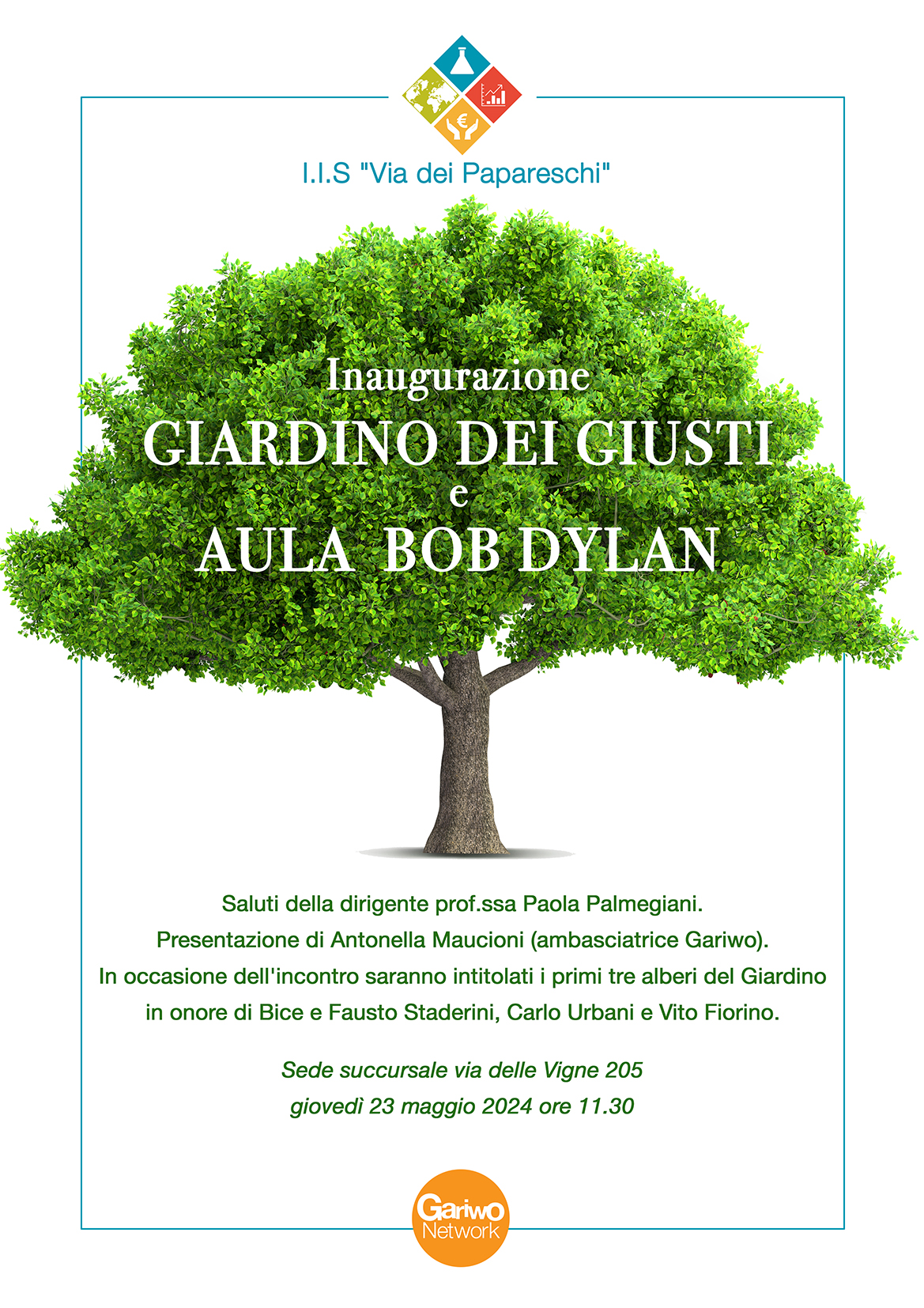 Inaugurazione "Giardino dei Giusti e Aula Bob Dylan"
